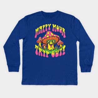 Psychedelic Mushroom - Hippie Kids Long Sleeve T-Shirt